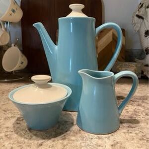 Blue and White Ceramic Tea Set
